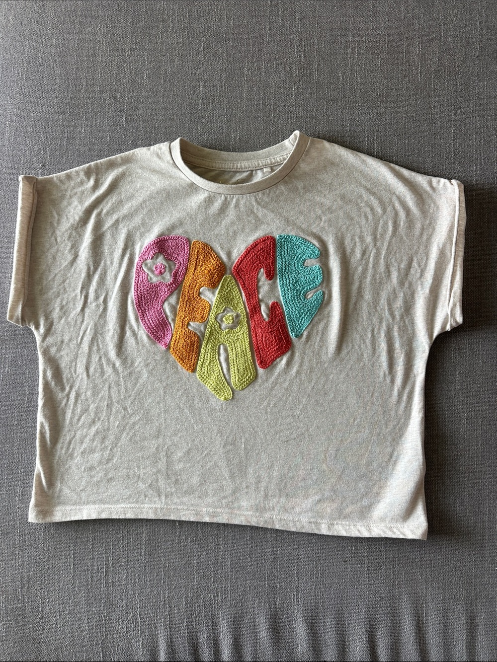 Jessica Simpson Girls Peace Short Sleeve T Shirt Size L (12)